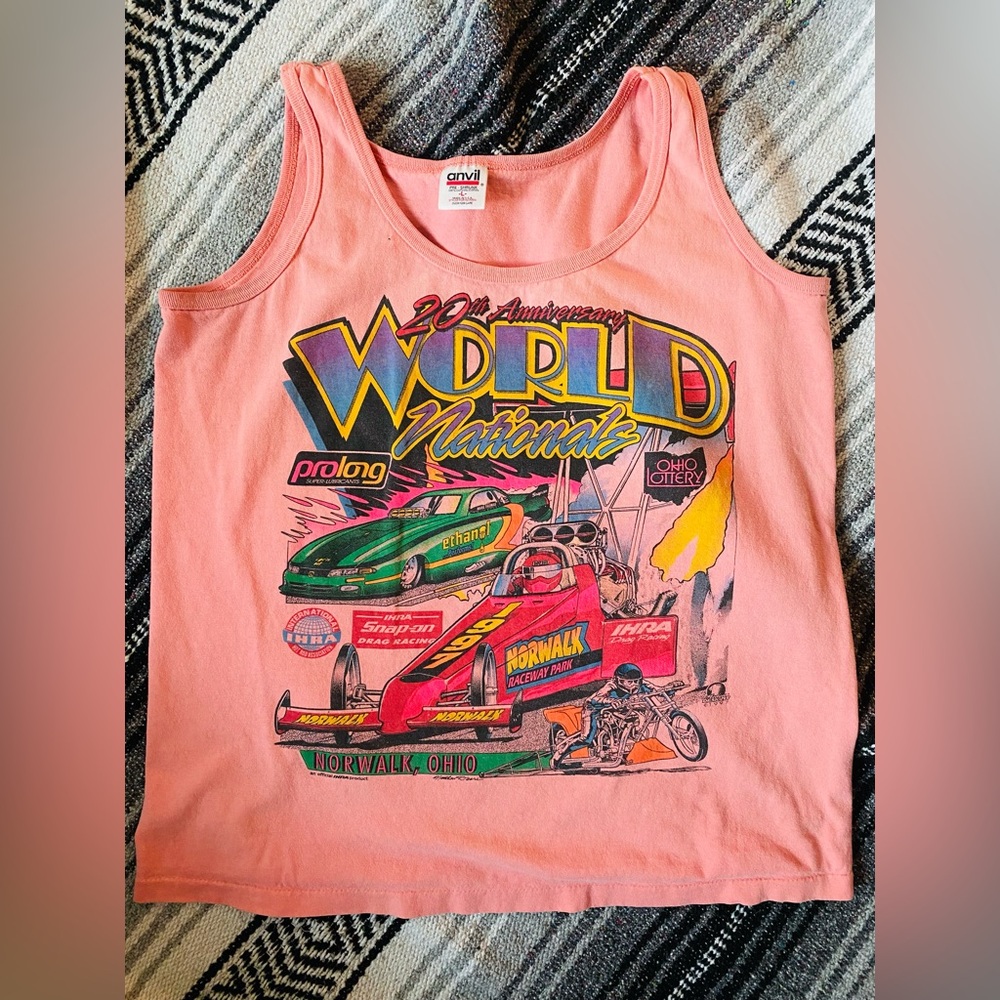 Vintage 1980’s pink Racing Tank